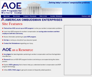 labor-management-safety-oversight-committee.com: AOE :: American Ombudsman Enterprises
AOE, the leading provider of ADR programs for workers' compensation.