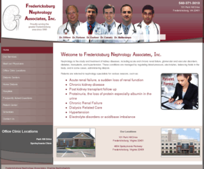 fredericksburgdialysis.com: Fredericksburg Nephrology Associates, Virginia Nephrologists
Fredericksburg Nephrology can assist you with your kidney issues such as dialysis, hypertension, and renal faliure.