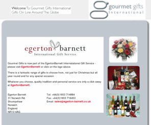 gourmetgift.co.uk: Gourmet Gifts Worldwide - Gourmet Food Hampers, Fruit Baskets, Wine Gift Baskets
Gourmet Gifts Worldwide, food hampers, fine wines and gourmet food gift baskets for delivery worldwide, also corporate gift baskets for promotional activities, incentive marketing etc.