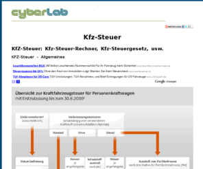 kfzsteuer.net: Kfz-Steuer   Kfz-Steuer-Rechner
Alles zur Kfz-Steuer: Kfz-Steuer-Rechner, Infos zur Kfz-Steuer, Kfz-Steuergesetz, usw.