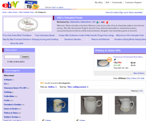 vikisvaluablefinds.com: Viki's items - Get great deals on China, Pottery items on eBay Stores!
Buy Viki's, China items on eBay.  Find a huge selection of Pottery, Collectibles, Ironstone items and get what you want today.