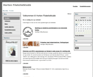 horten-fil.net: Horten Filatelistklubb - Forsiden
Her er endelig våre nye nettsider!