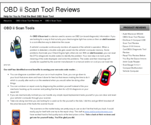 obdiiscantoolreviews.com: OBD ii Scan Tool Reviews
OBDii Scan Tool Unbiased Reviews. OBDii scanners for sale researched by well informed staff.