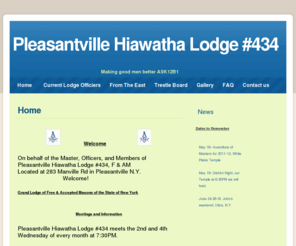 pleasantvillehiawathalodge.com: Pleasantville Hiawatha Lodge No. 434, F. & A.M. - Making good men better
Masonic