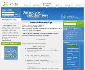 xn.pl: XN.PL: Darmowe aliasy, darmowe subdomeny i darmowe aliasy WWW
Aliasy www, darmowe subdomeny, krótki adres dla twojej strony.