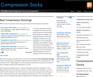 bestcompressionsocks.com: Compression Socks Compression Stockings
All about Compression Socks and Compression Stockings. Learn about Compression Socks.