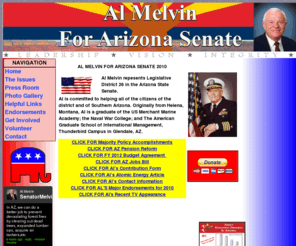 senatormelvin.com: Vote Al Melvin for Arizona Senate
Vote Al Melvin for Arizona Senate