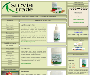 daforto.com: Stevia - Welcome Page @ Stevia-Trade - Stevia Information and Stevia Products
Stevia-Trade - Information and products based on stevia, more precisely stevioside and rebaudioside A - source of liquid stevia, stevia powder and stevia tablets from Daforto - information about the international use of the stevia plant and about differences between stevia products