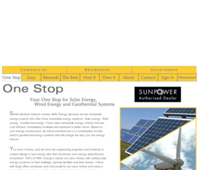 sunlightatnight.com: SWG Energy - Solar Wind Geothermal -Index
SWG Energy. One Stop. Three Energy Choices. Solar - Wind - Geothermal.