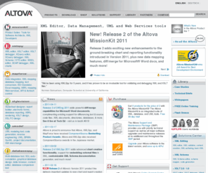 xml-spy.org: XML Editor, Data Management, UML, and Web Services Tools from Altova
Altova XMLSpy XML editor, plus other leading XML, data management, UML, and Web services software tools for application, web site, and database development, data conversion, and more.