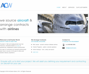 aircharterworld.com: ACW AirCharter World - Wet Leases, Charter Programs, and Airline Subservices
