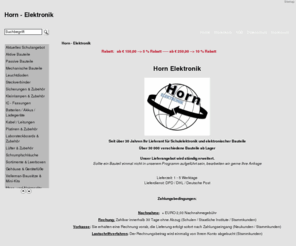 heho-elektronik.de: schulelektronik.de - elektronische Bauelemente - Transistoren - IC´s - STK - Kondensatoren - Widerstände
Horn Elektronik, Ihr Lieferant für Schulelektronik. Vertrieb von Schulelektronik, Transistoren, IC´s, Widerstände, Kondensatoren, STK.