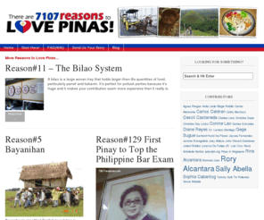 7107reasons.com: 7107 Reasons To Love Pinas! | There are 7107 reasons to love Pinas! What are yours?
7107 Reasons to Love the Philippines or Pinas