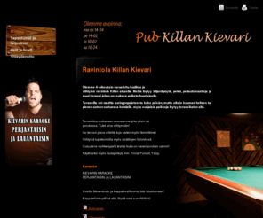 killankievari.com: Karaoke ja biljardi viihtyisässä ravintolassamme - Ravintola Killan Kievari, Kerava
