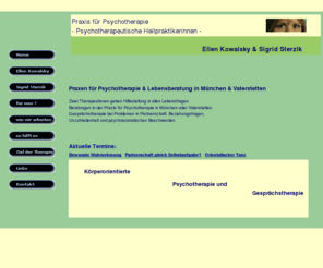 gespraechstherapie.org: Psychotherapie München Psychologie Psychiater Lebensberatung
Praxis für Psychotherapie München und Vaterstetten. Lebensberatung, Psychotherapeut Psychologe