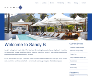 sandybcampsbay.com: Sandy B - Camps Bay Private Beach Club
Sandy B is the private beach club of The Bay Hotel. Overlooking the popular Camps Bay Beach