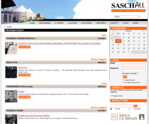 saschall.it: Saschall di Firenze - Prevendita online di biglietti
Teatro Saschall di Firenze - Acquista il tuo biglietto per concerti, eventi, spettacoli, danza, musica, opera, festival del Saschall di Firenze. Pagamento tramite carta di credito. Teatro Tenda Firenze