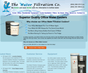 thewaterfiltrationco.com: Office Water Coolers, Office Water Filtration, Jacksonville Office Water Coolers
Our Office Water Coolers and Office Water Filtration products can transform your drinking water into a more healthy and cost saving vital resource for you, your family and your office.