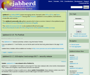 ejabberd.im: ejabberd Community Site | the Erlang Jabber/XMPP daemon
