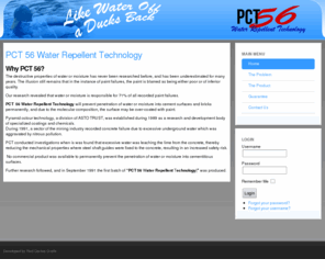 pctwaterrepellent.com: PCT 56 Water Repellent Technology
Joomla! - the dynamic portal engine and content management system