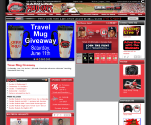 carolinamudcats.org: The Official Site of Minor League Baseball | Carolina Mudcats Homepage
The Official Site of Minor League Baseball | Carolina Mudcats Homepage