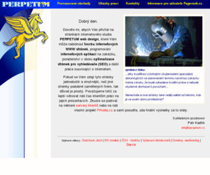 perpetum.cz: PERPETUM web design - webdesign, SEO, internetové aplikace
