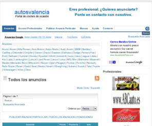 autosvalencia.com: Autos Valencia - Comprar y vender coches de segunda mano y vehiculos de ocasion.
AutosValencia, tu portal de vehiculos ocasión y coche segunda mano en Valencia - Busca, compra, vende o compara coches de ocasion Valencia. Anuncia y vende tu coche aquí!