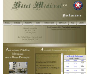 hotelmedieval-montelimar.com: ACCUEIL
hotel a rochemaure proche de montelimar et cruas confortablement equipe.