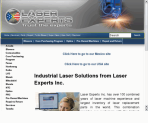 prclaser.net: Fanuc, Amada, Tanaka, Koike, PRC, NTC, LVD, Mitsuubishi and Mazak Laser Experts
Laser Experts, Inc. is your one stop shop for all of your Co2 Industrial laser needs.  Service and parts.  Training and installations