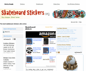skateboardstickers.org: Skateboard Stickers
The biggest and cheapest skateboard stickers site online. Find your best deck stickers, with super fast home delivery.