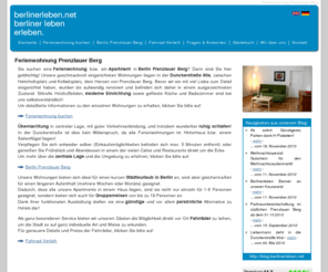 berlinerleben.net: Ferienwohnung Prenzlauer Berg, Dunckerstr. 90a 10437 Berlin - GbR berlinerleben
Ferienwohnung Berlin Prenzlauer Berg - zwischen Helmholtzplatz und Kollwitzplatz, stilvoll eingerichtet und zu günstigen Preisen.