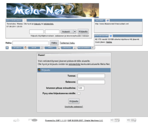 mela-net.net: Kirjaudu
Kirjaudu