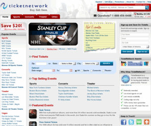 ticketnetwork.net: Tickets at TicketNetwork | Buy & sell tickets for sports, concerts, & theater!
Buy and sell tickets at TicketNetwork.com!  We offer a huge selection of sports tickets, theater seats, and concert tickets at competitive prices.