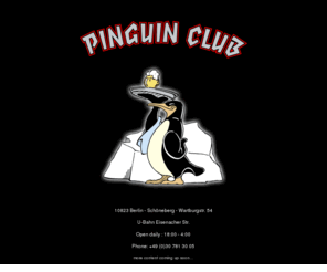 pinguin-club.de: Pinguin Club Berlin
Der Pinguin Club in Berlin Schöneberg ist keine klassische Cocktail-Bar, aber urgemütlich, gute Musik und sehr angenehme Bedienung, Geheimtipp!