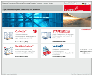 stapelboxen.biz: Transportgeräte | Hersteller | Corlette - CORDES GmbH & Co.KG
Die Cordes GmbH bietet Ihnen ein großes
     Sortiment an Lagergeräten und Transportgeräten: Rollcontainer,
     Transportboxen, Plattformwagen, Transportwagen oder unsere Corlette oder
     unseren Möbelhund - für jedes Lager die richtige Lög