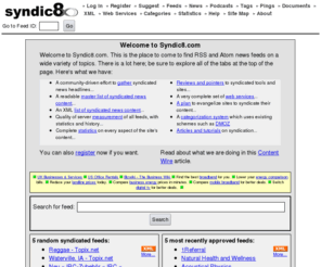 syndic8.com: Syndic8.com - Welcome to Syndic8.com - RSS Feeds, Atom Feeds
