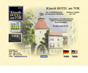 weiden-hotel.com: Klassik Hotel am Tor Weiden Homepage
Klassik Hotel am Tor, Weidens komfortables Hotel in historischen Gebäuden