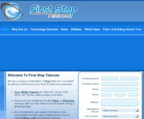 firststoptelecom.com: Free Telecom, Network, MPLS, Consultant
Free Telecom, Network, MPLS, Managed Services, VOIP, T1, Telecom Expense Management