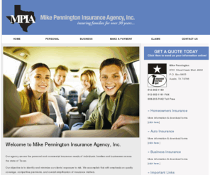 mikepenningtoninsurance.com: MPIA - Mike Pennington Insurance Agency, Inc.
We can help you develop a personal insurance plan to protect the people you care about and give you peace of mind.