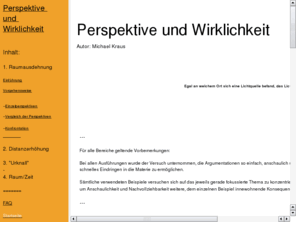 perspektive-und-wirklichkeit.info: Perspektive und Wirklichkeit
Widerlegung der Raumausdehnung durch mehrperspektivische Beobachtung