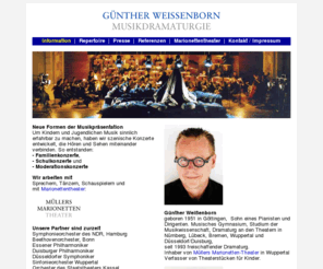 familienkonzerte.com: Gnther Weienborn - Musikdramaturgie
Gnther Weienborn - Musikdramaturgie, Wuppertal