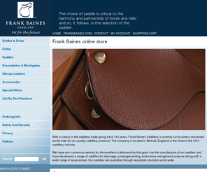 frankbainesshop.com: Frank Baines Saddlery Ltd - Home
The premier source for Frank Baines Saddlery Ltd product purchases and other .  home,index