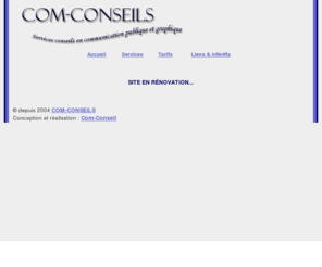 com-conseils.com: Com-Conseils - Accueil
Services conseils en communication publique et graphique