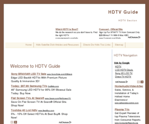 hdtv-flatscreen.com: HDTV at HDTV Guide
Valuable informations about HDTV at HDTV Guide