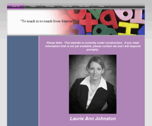 mrslauriejohnston.com: About Me - Mrs. Laurie Johnston
Laurie Johnston