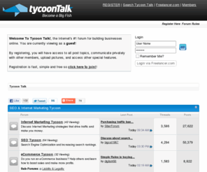 webmaster-talk.com: Tycoon Talk by Freelancer.com :: Be a Big Fish!
