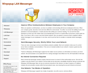 winpopupmessenger.com: Winpopup LAN Messenger :: Enterprise Instant Messaging
Winpopup LAN Messenger is a cost-effective Office, Corporate, Enterprise Instant Messaging solution.