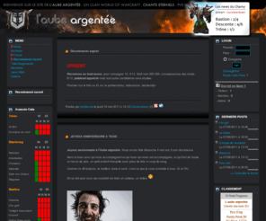 aube-argentee.com: L'Aube Argentée - Site de la Guilde des Chants Eternels
Le site de la guilde wow l'Aube argentée.