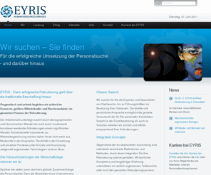 eyris-hr.de: EYRIS - Erfolgreiche Personalrekrutierung
EYRIS GmbH Human Resources Services – Experte für erfolgreiche Personalrekrutierung. Ein Unternehmen der EYRIS Information Group