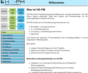 hg-pm.org: HG-PM Homepage
Software für Projektmanagement vom Praktiker; Arbeitsplanung - Erfassung - Controlling